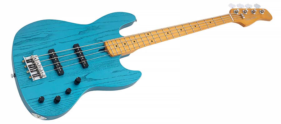 Sire Basses - V6 4/otb - Mahogany+Ash Top 4-String Active Bass Guitar Ocean – Turqoise Blue