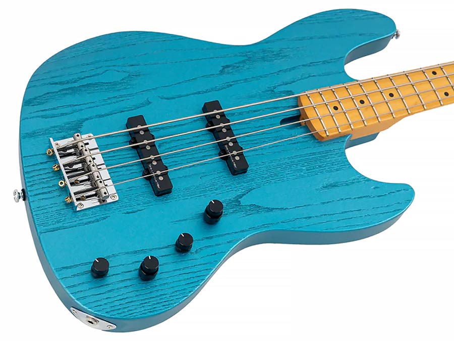 Sire Basses - V6 4/otb - Mahogany+Ash Top 4-String Active Bass Guitar Ocean – Turqoise Blue