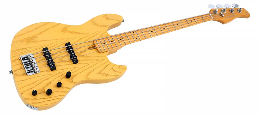 Sire Basses - V6 4/bsb - Mahogany+Ash Top 4-String Active Bass Guitar Butterscotch Blonde