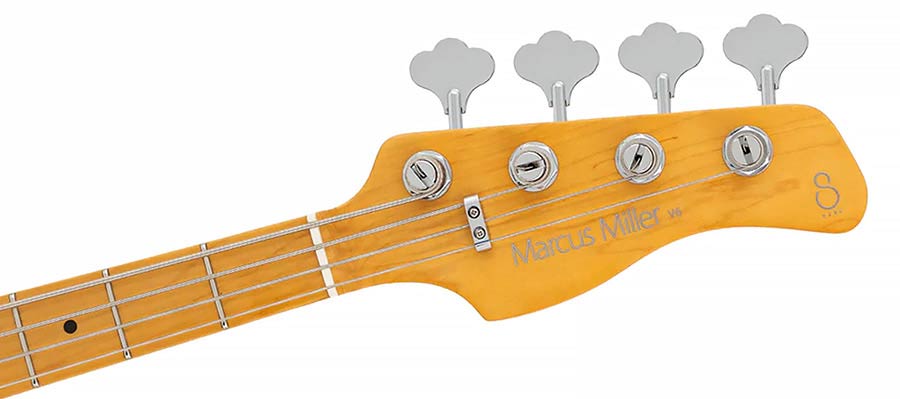 Sire Basses - V6 4/bsb - Mahogany+Ash Top 4-String Active Bass Guitar Butterscotch Blonde