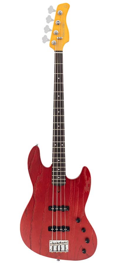 Sire Basses - V6 4/CAR - mahogany+ash top 4-string active bass guitar candy apple red – Apple Red