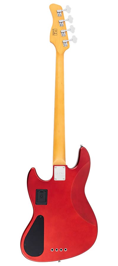 Sire Basses - V6 4/car - Mahogany+Ash Top 4-String Active Bass Guitar – Apple Red