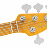 Sire Basses - V6 5/otb - Mahogany+Ash Top 5-String Active Bass Guitar Ocean – Turqoise Blue
