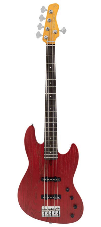 Sire Basses - V6 5/CAR - mahogany+ash top 5-string active bass guitar candy apple red – Apple Red