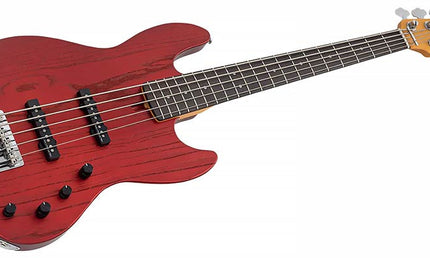 Sire Basses - V6 5/car - Mahogany+Ash Top 5-String Active Bass Guitar – Apple Red