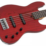 Sire Basses - V6 5/car - Mahogany+Ash Top 5-String Active Bass Guitar – Apple Red