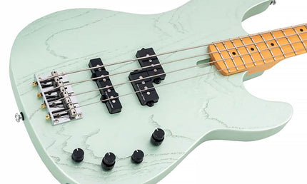 Sire Basses - P6 4/sgm - Mahogany+Ash Top 4-String Active Bass Guitar – Surf Green