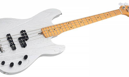 Sire Basses - P6 4/isv - Mahogany+Ash Top 4-String Active Bass Guitar – Inca Silver
