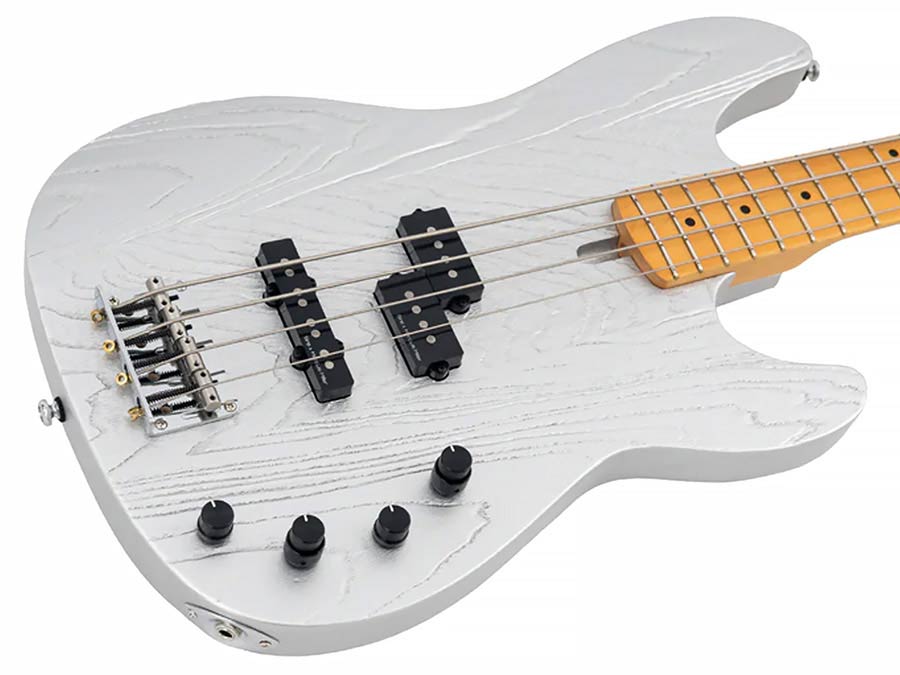 Sire Basses - P6 4/isv - Mahogany+Ash Top 4-String Active Bass Guitar – Inca Silver