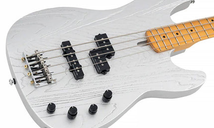Sire Basses - P6 4/isv - Mahogany+Ash Top 4-String Active Bass Guitar – Inca Silver