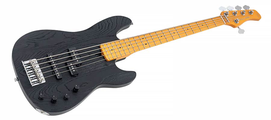 Sire Basses - P6 5/bk - Mahogany+Ash Top 5-String Active Bass Guitar – Black