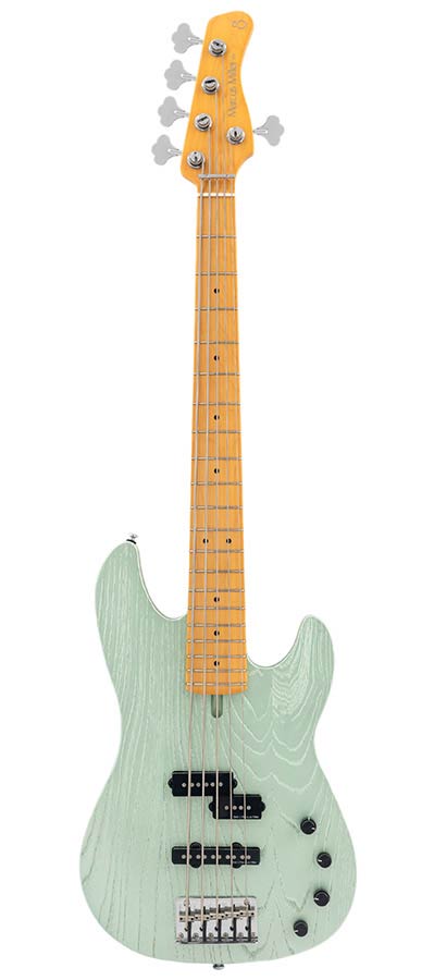 Sire Basses - P6 5/SGM - mahogany+ash top 5-string active bass guitar surf green metallic – Surf Green