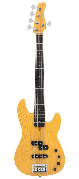 Sire Basses - P6 5/BSB - mahogany+ash top 5-string active bass guitar butterscotch blonde