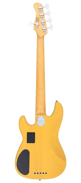 Sire Basses - P6 5/bsb - Mahogany+Ash Top 5-String Active Bass Guitar Butterscotch Blonde