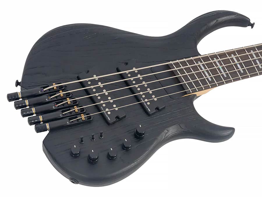 Sire Basses - M6h 5/bks - Swamp Ash 5-String Active Bass – Sandblasted Black