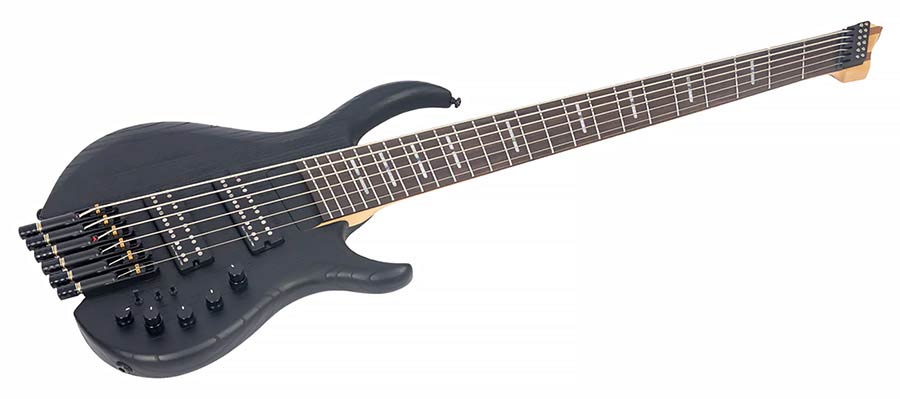 Sire Basses - M6h 6/bks - Swamp Ash 6-String Active Bass– Sandblasted Black