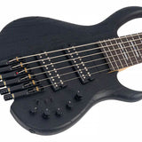 Sire Basses - M6h 6/bks - Swamp Ash 6-String Active Bass– Sandblasted Black