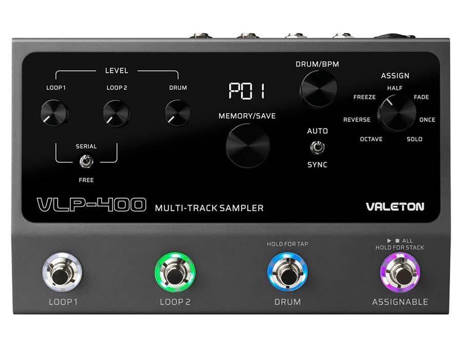 Valeton - VLP-400 - multi-track (32 bit stereo) looper pedal with drum patterns and effects