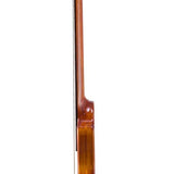 hollow body electric nylon guitar, spruce top, mahogany body, amara ebony fb, nat + hard shell case