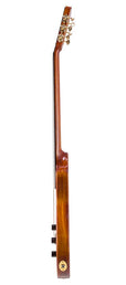 hollow body electric nylon guitar, spruce top, mahogany body, amara ebony fb, nat + hard shell case
