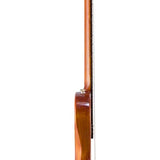 hollow body electric nylon guitar, spruce top, mahogany body, amara ebony fb, nat + hard shell case