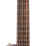 hollow body electric nylon guitar, spruce top, mahogany body, amara ebony fb, 3ts + hard shell case
