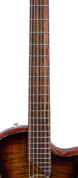 hollow body electric nylon guitar, spruce top, mahogany body, amara ebony fb, 3ts + hard shell case