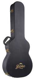 hollow body electric nylon guitar, spruce top, mahogany body, amara ebony fb, 3ts + hard shell case