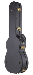 hollow body electric nylon guitar, spruce top, mahogany body, amara ebony fb, 3ts + hard shell case