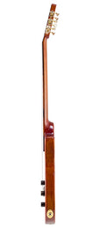 hollow body electric nylon guitar, spruce top, mahogany body, amara ebony fb, 3ts + hard shell case