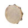 tambourine, rawhide skin, wood, 10", 9 zils