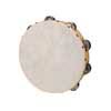 tambourine, rawhide skin, wood, 10", 18 zils