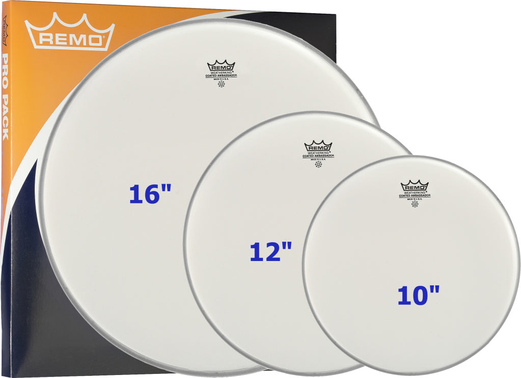 Remo - PP-1392-BA - Tom Pack (10", 12", 16" Ambassador Coated) - save 10%!