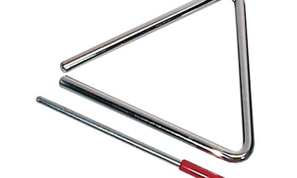 triangle, chrome plated, with beater, diameter: 8 mm., 5"