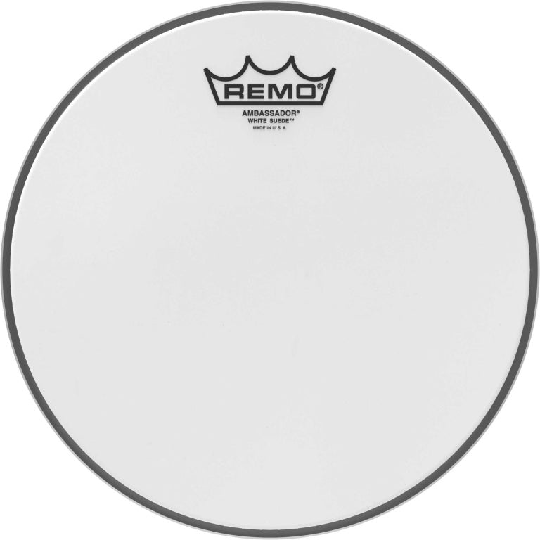 Remo - BA-0810-WS - 10" White Suede Ambassador Tom/ Snare Head