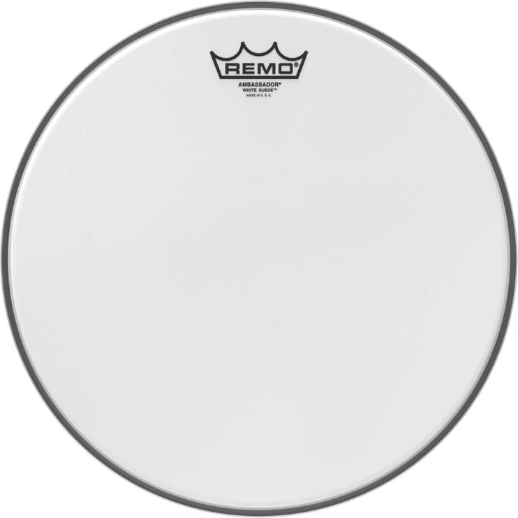 Remo - BA-0812-WS - 12" White Suede Ambassador Tom/ Snare Head