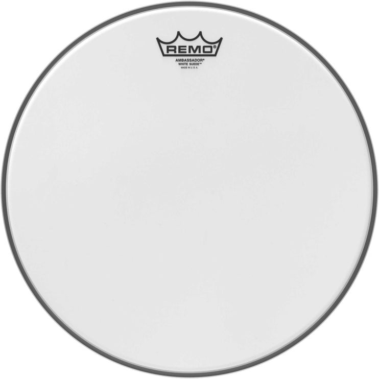 Remo - BA-0814-WS - 14" White Suede Ambassador Tom/ Snare/ Floortom head