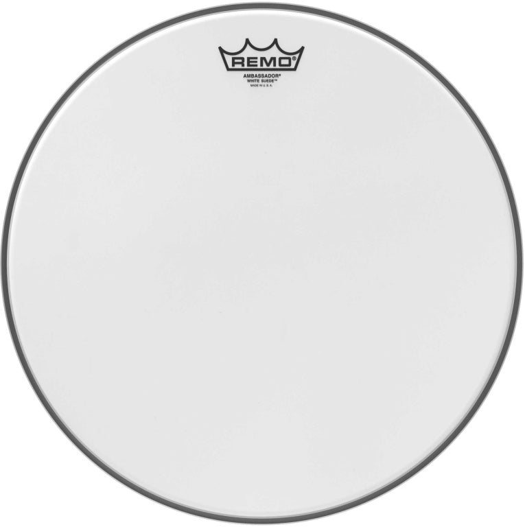 Remo - BA-0816-WS - 16" White Suede Ambassador Snare/ Floortom Head