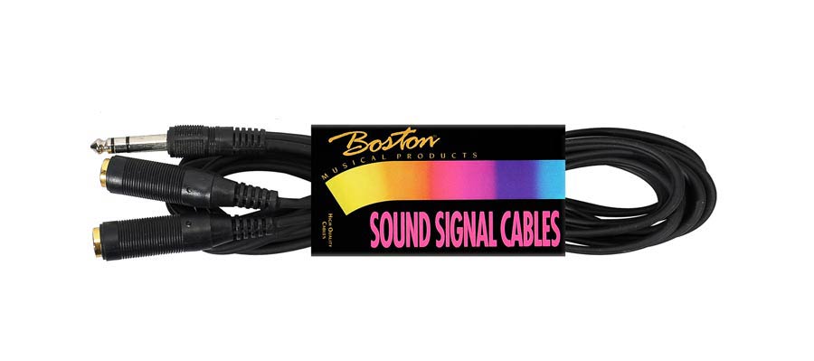 Boston - AC-140 - Audio Cable Black, 3.00 Meter, Jack M St., 2 Jack F St.