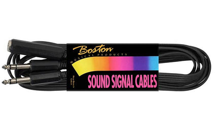 Boston - AC-160 - Audio Cable Black, 3.00 Meter, Jack F St., 2 Jack M St.