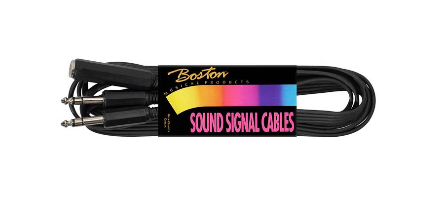Boston - AC-160 - Audio Cable Black, 3.00 Meter, Jack F St., 2 Jack M St.
