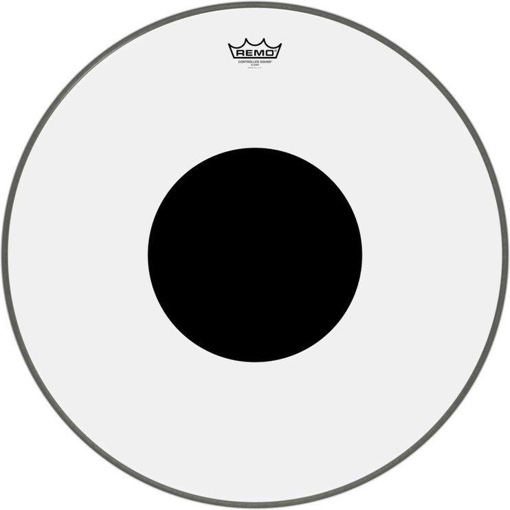 Remo - CS-1324-10 - 24" CS Clear Bass Drum Head with black dot