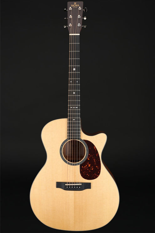 Sigma SGMC-10E Crossroad Grand OM Electro Acoustic Guitar Mahogany