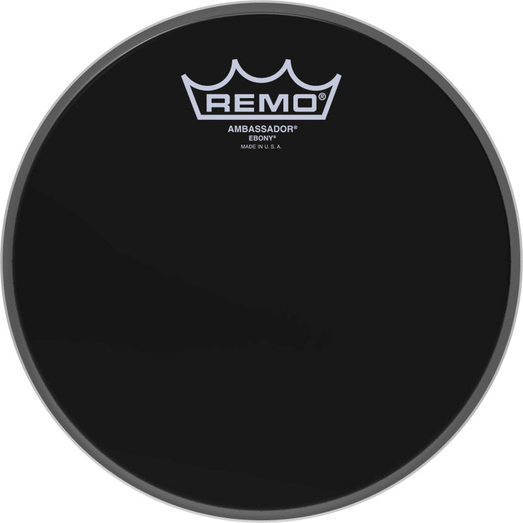 Remo - ES-0008-00 - 8" Ebony Ambassador Tom Head