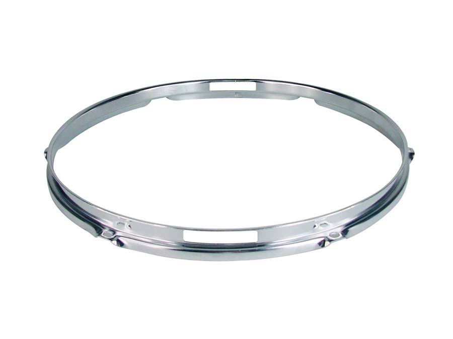 snare side drum hoop 14", chrome plated, 6 holes