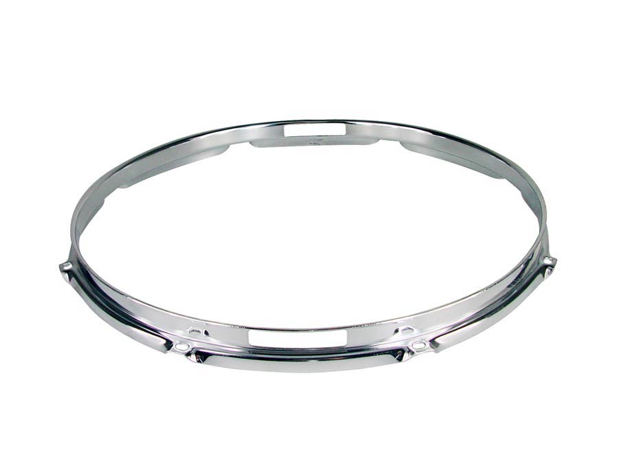 snare side drum hoop 14", chrome plated, 8 holes