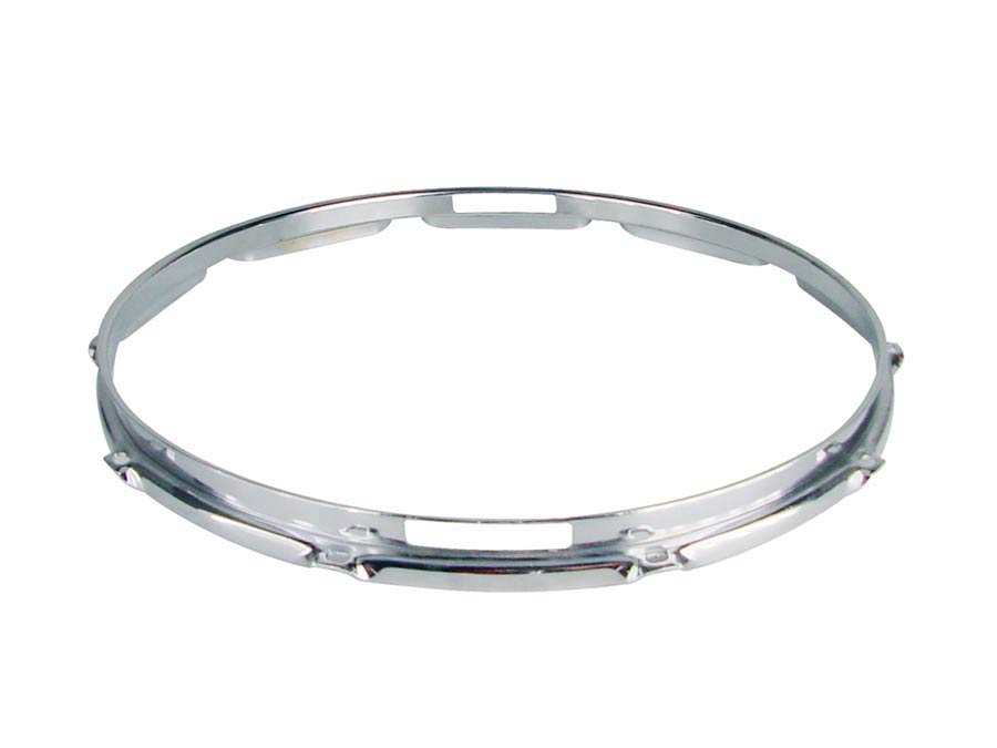 snare side drum hoop 14", chrome plated, 10 holes