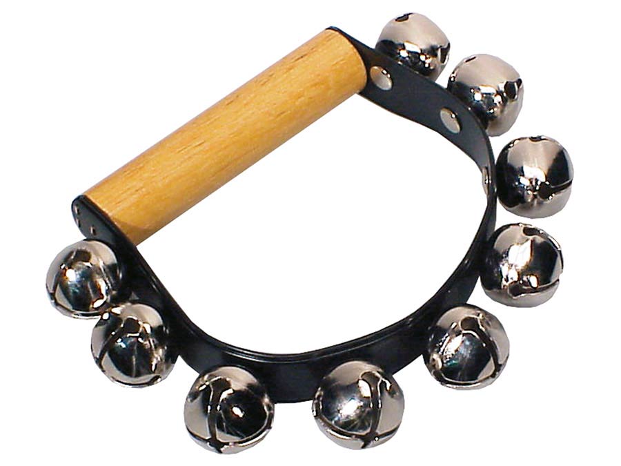 hand jingle bells, with handle, 9 bells of 27 mm.