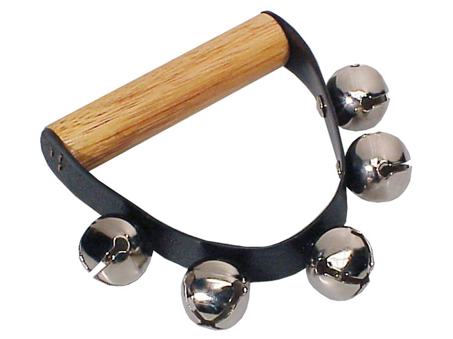 hand jingle bells, with handle, 5 bells of 27 mm.