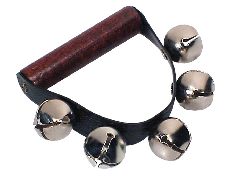 hand jingle bells, with handle, 5 bells of 30 mm.